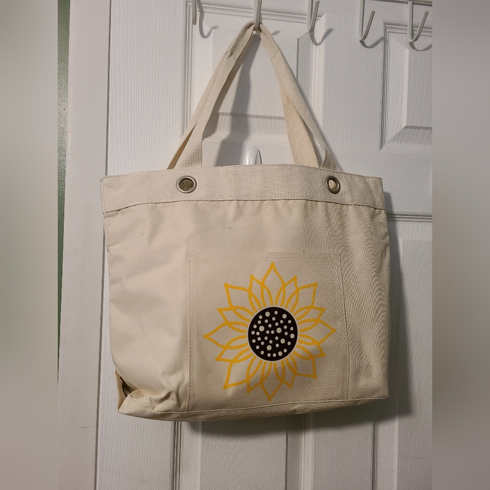 Cream heavy canvas tote